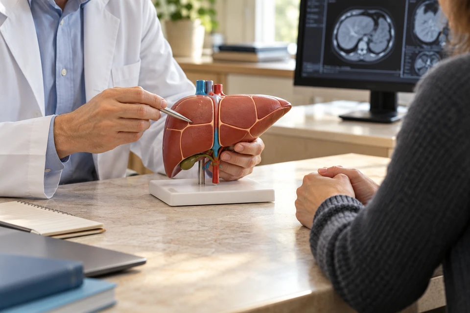 Surgical assessment using a liver model and imaging