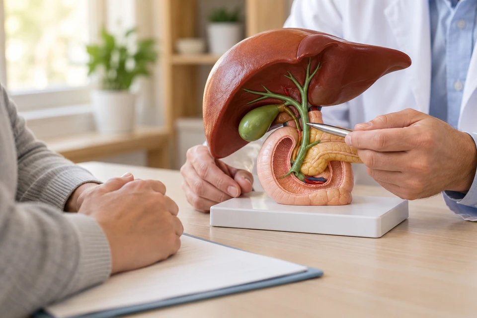 Explaining bile duct anatomy with a physical teaching model