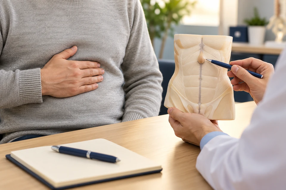 Explaining the upper abdominal wall for epigastric hernia