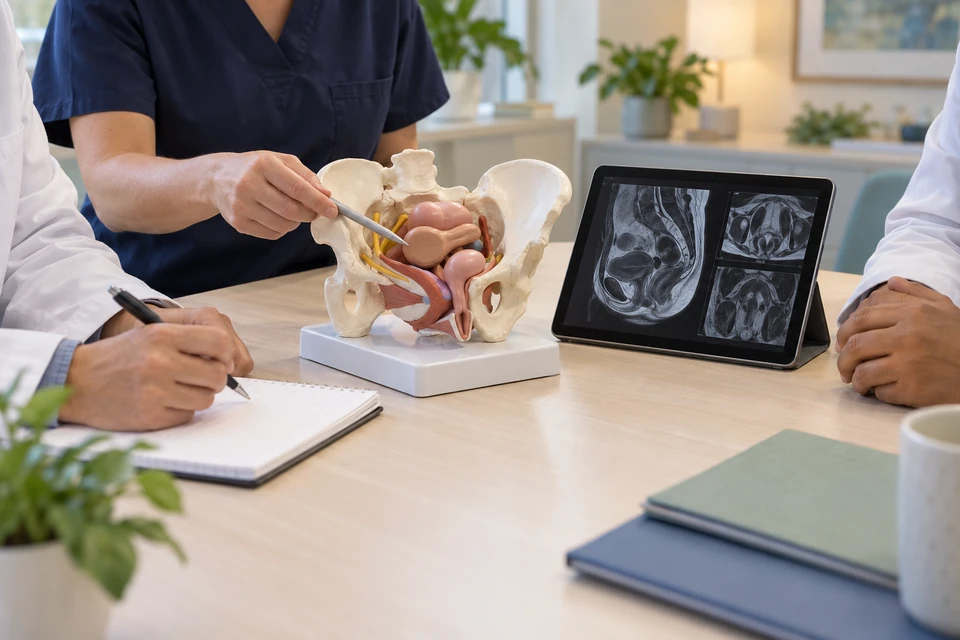 A pelvic model and imaging in multidisciplinary surgical planning